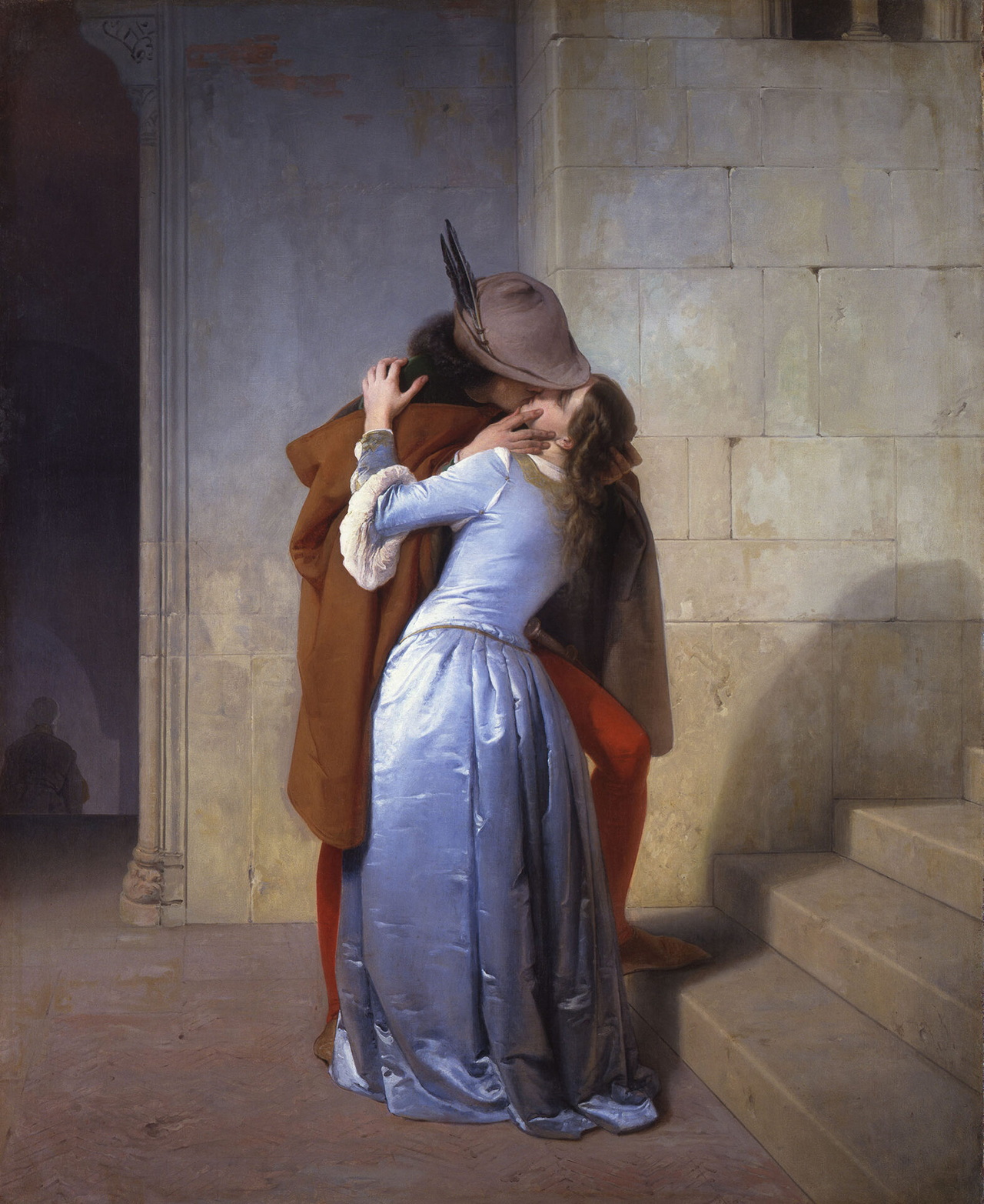 Francesco Hayez, Il bacio, 1859, cm 112 × 88, olio su tela